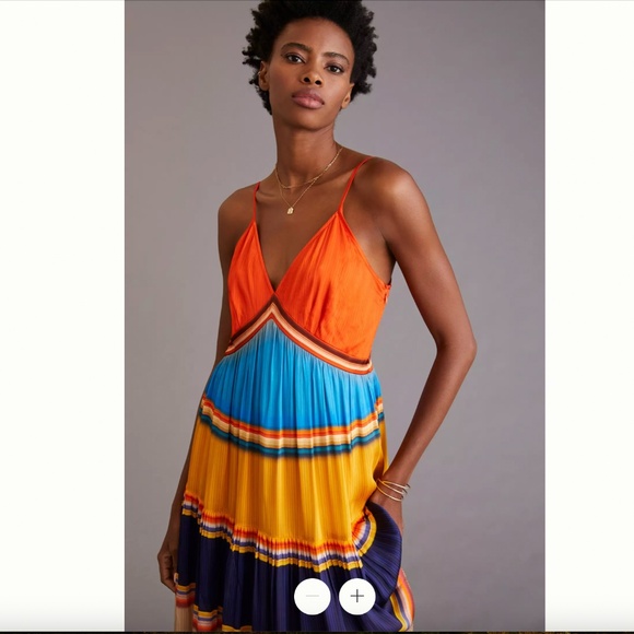 Anthropologie Tanvi Kedia Multicolor Stripe Dress NWT XL - Picture 3 of 5